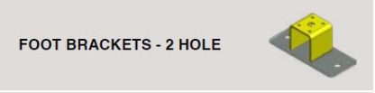 Foot Brackets - 2 HOLE